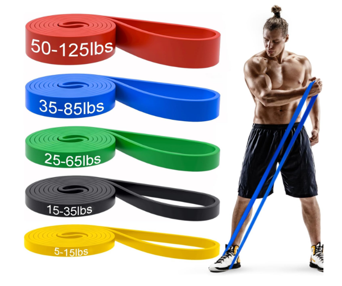 Pull-Up Assistance Resistance Bands Set (5–125 lbs) – Full-Body Workout & Mobility Training for Men & Women